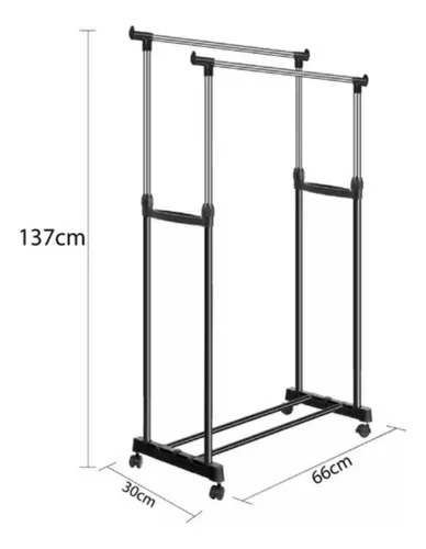 Perchero 4 Niveles y Colgador Ropa Doble